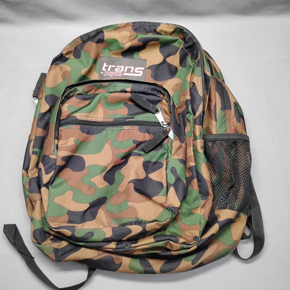 Trans by JanSport Camo Backpack JS00TM60 Green Brown Camouflage